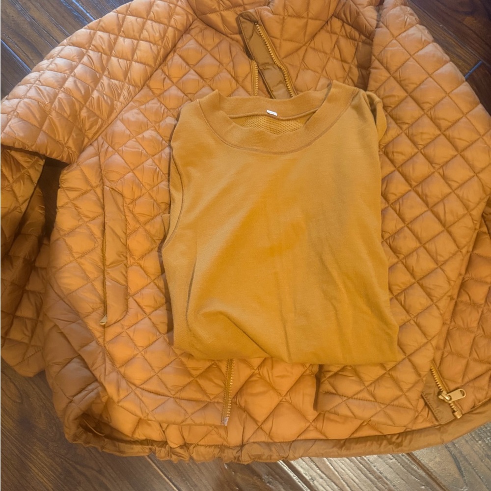 Athleta Quilted Brown Jacket - image 1